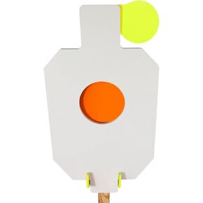 Highwild AR500 Steel Hostage Target 12" x 20" x 1/2" Armored Steel Bullseye Reactive IDPA Shooting Target with 2X4 T-Post Bracket