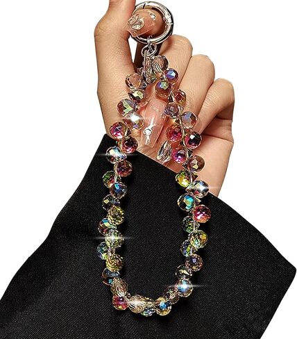 CellPhone Wrist Strap,Beaded Phone Charms,Bling Wristlet Lanyards,Fashionable Bracelet for Phone,Bag,Key,Camera in Saudi Arabia