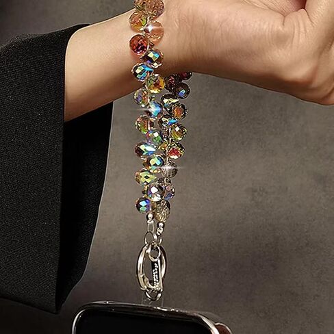 CellPhone Wrist Strap,Beaded Phone Charms,Bling Wristlet Lanyards,Fashionable Bracelet for Phone,Bag,Key,Camera in Saudi Arabia