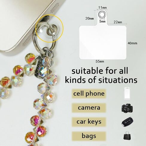 CellPhone Wrist Strap,Beaded Phone Charms,Bling Wristlet Lanyards,Fashionable Bracelet for Phone,Bag,Key,Camera in Saudi Arabia