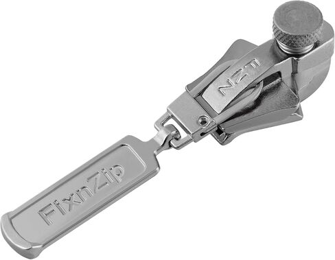 FixNZip Medium Black Nickel Zipper Repair Kit | Universal No-Sew Slider Replacement for Jackets, Sleeping Bags, Tents, and Duffel Bags | Instant and Reusable Zipper Repair Tool | Sizes 5-7 in Kuwait