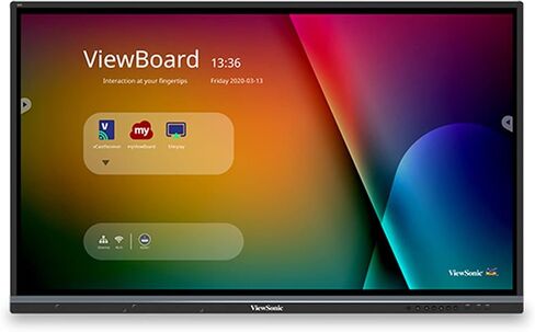 ViewSonic IFP7550 75 Inch ViewBoard 4K Interactive Flat Panel Display with 40-Point Touch, Integrated Microphone and HDMI, VGA, RJ45 in Saudi Arabia