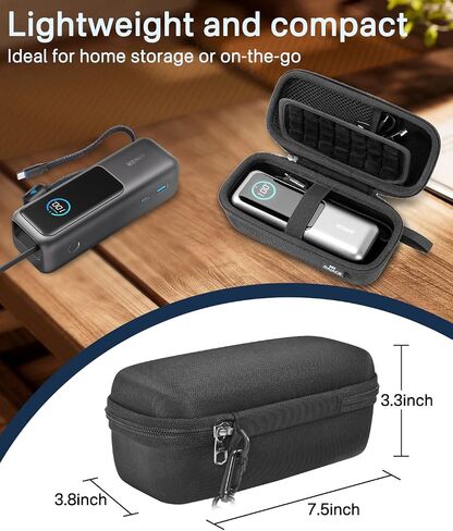RAIACE Hard Storage Case Compatible with Anker 25,000mAh Power Bank, with Mesh Pocket for Cables or Accessories. (for Sale is case only). - Black in Saudi Arabia