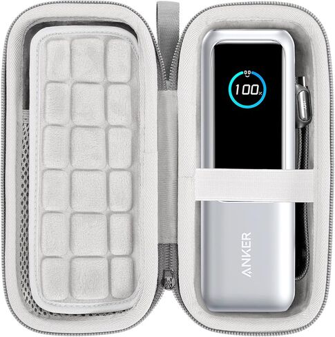 RAIACE Hard Storage Case Compatible with Anker 25,000mAh Power Bank, with Mesh Pocket for Cables or Accessories. (for Sale is case only). - Black in Saudi Arabia