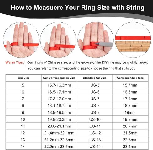 UNICRAFTALE 14Pcs 7 Sizes Ring Blanks Titanium Steel Grooved Finger Rings Set Golden Core Inlay Ring for Resin Empty Unisex Rings for DIY Jewelry Making in Kuwait