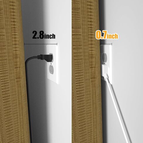 سلك امتداد قابس مسطح 6 قدم ، شريط حامي زيادة الطاقة ، مع 3 منافذ AC و 3 منافذ USB (1USB-C) ، لخلف السرير ، المنزل ، المكتب ، المسكن ، الأبيض in Kuwait