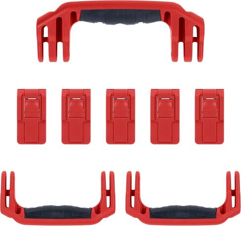 Pelican 1615 Replacement Handle & Latch Set by ColorCase - Red Handles & Push Button Latches in Saudi Arabia