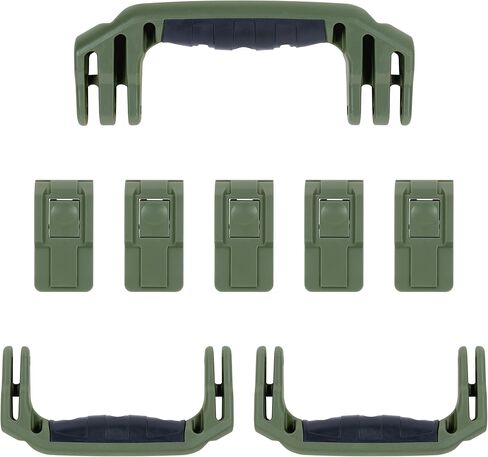Pelican 1615 Replacement Handle & Latch Set by ColorCase - Red Handles & Push Button Latches in Saudi Arabia