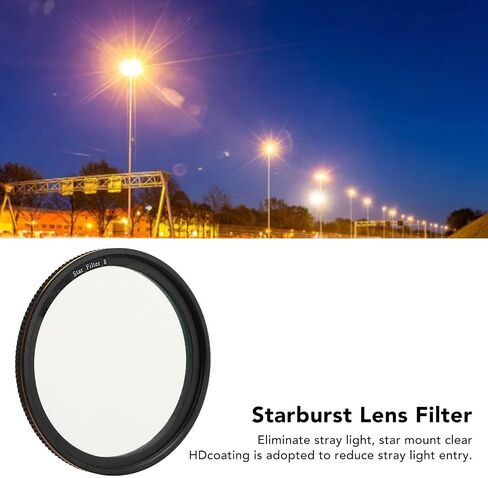 Adjustable Starlight Filter, Filter Thin HD Coating Camera Starlight for Digital Single Lens Camera (55mm) in Saudi Arabia