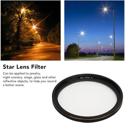 Adjustable Starlight Filter, Filter Thin HD Coating Camera Starlight for Digital Single Lens Camera (55mm) in Saudi Arabia
