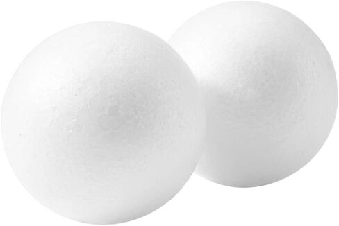 TFARC FOAM 3 Inch Craft Foam Balls 5-Pack, Polystyrene Balls for DIY Crafts School Supplies Decorations(White) in Kuwait