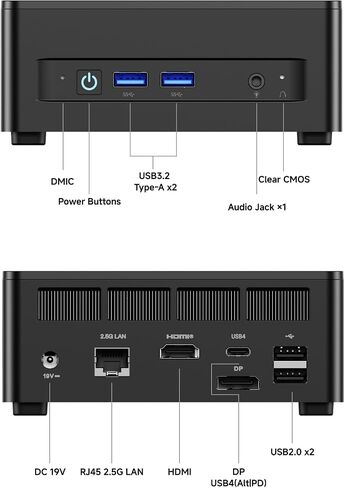 MINISFORUM UM790 Pro Mini PC AMD Ryzen 9 7940HS(8C/16T, up to 5.2GHz) 32GB DDR5 RAM 1TB PCIe4.0 SSD Micro Computer 2xHDMI/ 2xUSB4(8K@60Hz) Radeon 780M Graphics Small Form Factor in Kuwait