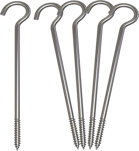 Screw Tent Stakes Heavy Duty Tent Pegs Strong Metal Tent Stakes Canopy Stakes for Camping Landscaping Plant Support High Strength Camping Stakes Pack of 4 in Saudi Arabia