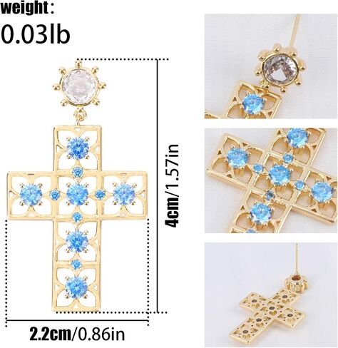 Bohemian Gold Dangle Filigree Earrings for Women Vintage Hollow Metal Square Geometric Statement Earrings Blue Crystal Rhinestone Boho Dangling Party Earrings Classic Jewelry Gift for Girls in Saudi Arabia