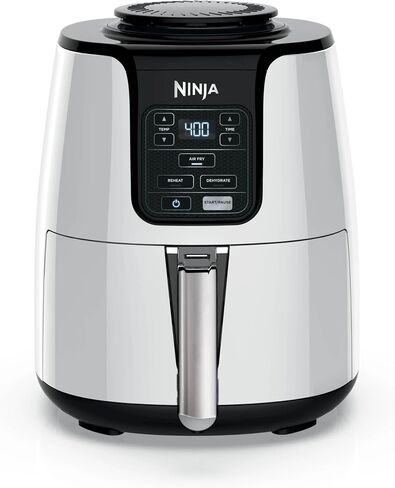 Ninja Air Fryer 4Qt | سلة 4-Quart Nonctick ، ​​طبخ منخفض الدهون | الجفاف ، إعادة تسخين ، هش | درجة الحرارة 105 ° F-400 ° F | طهاة 2 رطل البطاطس | وجبات صحية وسريعة | غسالة الصحون آمنة وسهلة التنظيف (أبيض) in Kuwait