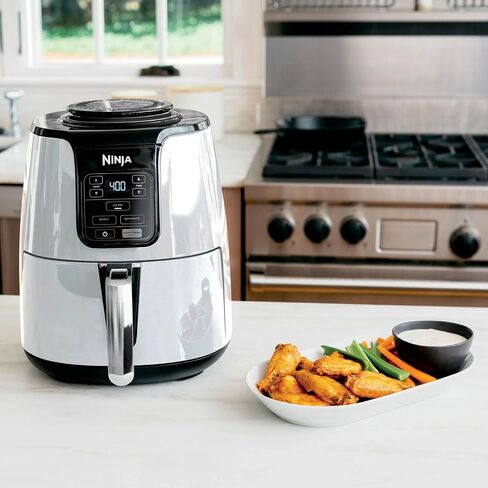 Ninja Air Fryer 4Qt | سلة 4-Quart Nonctick ، ​​طبخ منخفض الدهون | الجفاف ، إعادة تسخين ، هش | درجة الحرارة 105 ° F-400 ° F | طهاة 2 رطل البطاطس | وجبات صحية وسريعة | غسالة الصحون آمنة وسهلة التنظيف (أبيض) in Kuwait