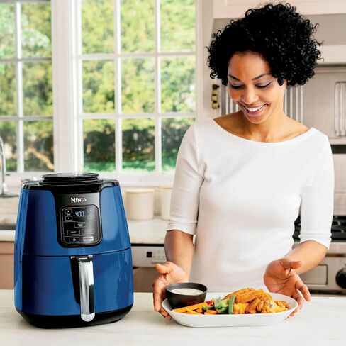 Ninja Air Fryer 4Qt | سلة 4-Quart Nonctick ، ​​طبخ منخفض الدهون | الجفاف ، إعادة تسخين ، هش | درجة الحرارة 105 ° F-400 ° F | طهاة 2 رطل البطاطس | وجبات صحية وسريعة | غسالة الصحون آمنة وسهلة التنظيف (أبيض) in Kuwait