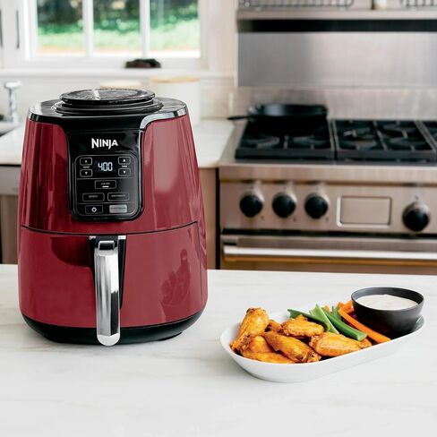 Ninja Air Fryer 4Qt | سلة 4-Quart Nonctick ، ​​طبخ منخفض الدهون | الجفاف ، إعادة تسخين ، هش | درجة الحرارة 105 ° F-400 ° F | طهاة 2 رطل البطاطس | وجبات صحية وسريعة | غسالة الصحون آمنة وسهلة التنظيف (أبيض) in Kuwait