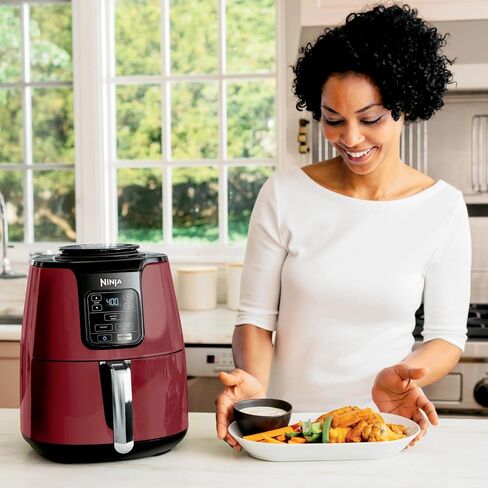 Ninja Air Fryer 4Qt | سلة 4-Quart Nonctick ، ​​طبخ منخفض الدهون | الجفاف ، إعادة تسخين ، هش | درجة الحرارة 105 ° F-400 ° F | طهاة 2 رطل البطاطس | وجبات صحية وسريعة | غسالة الصحون آمنة وسهلة التنظيف (أبيض) in Kuwait