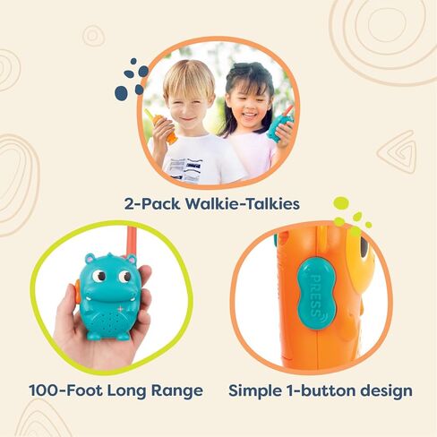 B. toys- Lolo & Woofer Walkie-Talkies- Walkie Talkie Set – 2-Pack Walkie Talkies – Long 100-Foot Range – Toys for Toddlers, Kids – 3 Years + in Kuwait