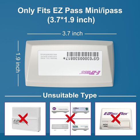 حامل وغطاء EZ Pass مع أكواب شفط قوية للغاية للزجاج الأمامي. حامل Ezpass حامل Toll Pass Transponder iPass (أسود) in Kuwait