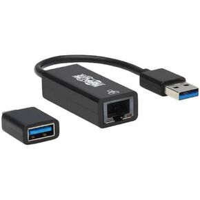 Tripp Lite USB C USB-A to RJ45 Gigabit Ethernet Network Adapter 2xM/F Black