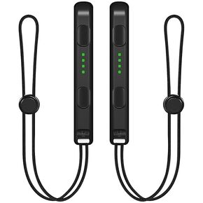 حزام معصم Hughidai لـ Switch Joycon-1 إكسسوارات قطع غيار بديل للفرح لـ Joy Con Joy-Con (أسود)