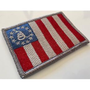Sons of Liberty/Gadsden Tactical Patch - Subdued Silver/Blue