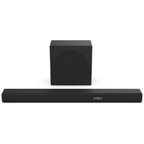 Hisense 5.1 Ch Soundbar w/a Total of 440W Output, Rear Surround Speakers, 6.5" Wireless Subwoofer, Dolby Atmos and DTS Virtual X, Easy Connect, HDMI eARC Port, Bluetooth - R652 (Renewed)