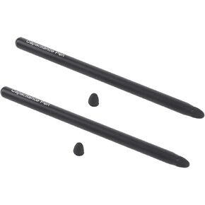 Tablet Pen, Tablet Touch Screen Pen 2PCS Flexible Silicone Tip with 2 Nibs for Writing (Black)