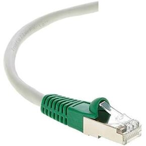 InstallerParts (10 حزمة كابل Ethernet CAT5E كابل محمي (FTP) كروس 1 قدم - رمادي مع نهاية أخضر - سلسلة احترافية - 1GIGABIT/SEC شبكة/الإنترنت ، 350MHz