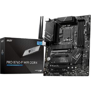 MSI PRO B760-P WiFi DDR4 ATX Motherboard, 4X DDR4~128GB, 5X PCI-E x16, 2X M.2, 4X SATA, 2X USB 3.2, 4X USB 2.0, 1x USB-C