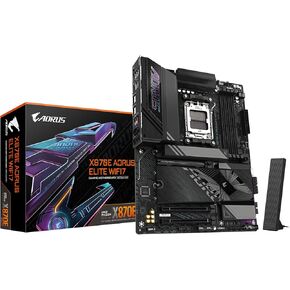 GIGABYTE X870E AORUS Elite WIFI7 AMD AM5 LGA 1718 Motherboard, ATX, DDR5, 4X M.2, PCIe 5.0, USB4, WIFI7, 2.5GbE LAN, EZ-Latch (Renewed) (Renewed)