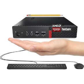 Lenovo ThinkCentre Mini Business Desktop, 32GB RAM, 1TB SSD, AMD Dual-Core Processor, Dual-Display Support, Wi-Fi, Bluetooth, USB, RJ-45, Keyboard&Mouse Included, Windows 11 Pro, Just 1 Liter Volume