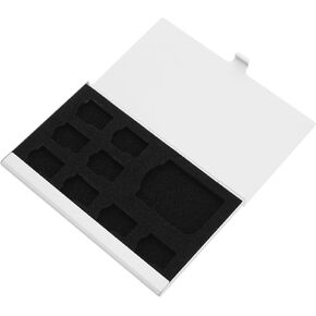 Slots Memory Storage Case Durable Aluminum Alloy Holder for Cards Compact Design for Easy Portability Protects Against Dirt and Damage