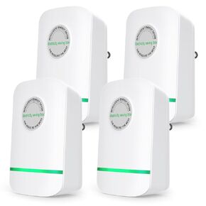 Stop Watt Energy Saving Device,Esaver Watt Electricity Saving Box,Professional Power Saving Electric Bill Energy Saver,Energy Savers Plug in,US Plug,90V-250V 30KW,White,4Pack
