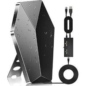 1700+ Miles Long RangeTV Antenna Indoor Outdoor, Digital Antenna for Smart TV, Support 4K 1080p All Old TVs-Smart TVs Amplifier Signal Booster Antennas for Local Channels-36ft Coax Cable