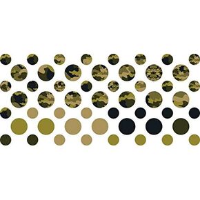 StickerTalk Solid and Camo Camera Dots Webcam Covers, 1 Sheet of 32 Stickers at 0.25 inches Diameter, 21 Stickers at 0.375 inches Diameter.