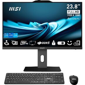 MSI PRO AP242P 23.8" IPS FHD All-in-One PC: Intel Core i5-14400, 16GB DDR5, 1TB m.2 NVMe SSD, WiFi, Adjustable Stand, Keyboard & Mouse, Windows 11 Pro: 14M-642US