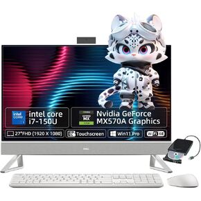 Dell Inspiron 7730 All in One Desktop - 27" FHD Touchscreen, Core 7-150U(Up to 5.4 GHz), 64GB RAM, 1TB SSD, NVIDIA GeForce MX570A, Windows 11 Pro, w/Ms Office&DVD Drive
