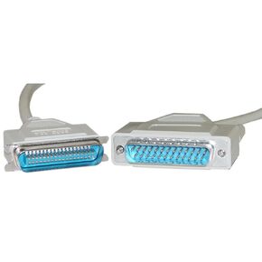 Bidirectional Printer Cable, DB25 Male to Centronics 36 (CN36) Male, IEEE-1284, 18 Twisted Pairs, 6 Feet