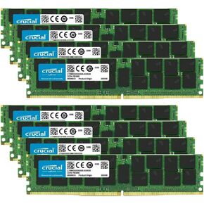 Crucial Bundle with 256GB (8 x 32GB) DDR4 PC4-21300 2666MHz RDIMM (8 x CT32G4RFD4266), Dual Ranked Registered ECC Memory