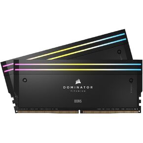 CORSAIR Dominator Titanium RGB DDR5 RAM 96GB (2x48GB) 6800MHz CL40-50-50-110 1.4V Intel XMP 3.0 Desktop Computer Memory – Black (CMP96GX5M2B6800C40)