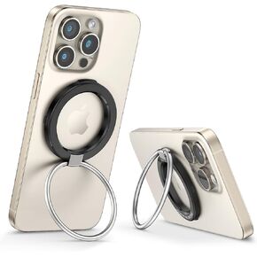 حامل حلقة الهاتف Magsafe المطورة - Stand Magnetic Grip Stand & Finger Stand ، تصميم مغناطيسي ثنائي الجانب ، متوافق مع iPhone 16 Pro Max/15/14/13/12 و Magsafe Accessories
