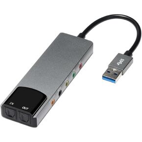 USB External Sound Card with SPDIF Digital Sound for 5.1 & 7.1 Surround Sound Systems, Aluminum Body