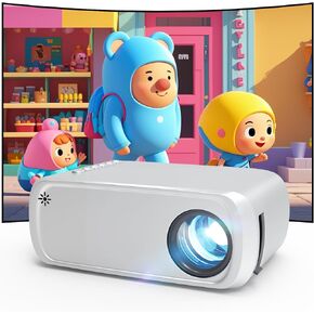 Mini Projector, Projector with WiFi and Bluetooth, Portable Movie Projector for Outdoor use, Built-in Speaker, 1080P Support Small Bedroom Video Projectors VF27004JSX