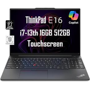 Lenovo ThinkPad E16 Business Laptop (16" FHD+ Touchscreen, Intel 13th Gen 10-Core i7-1355U, 40GB RAM, 1TB SSD) Backlit, Fingerprint, FHD Webcam, Ethernet, Thunderbolt 4, Win 11 Pro w/ AI Copilot