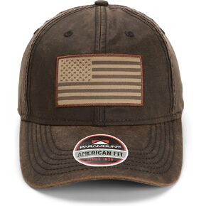 Waxed Cloth American Flag Cap American Fit US Flag Cap Fits Head Size MD - 2X in Saudi Arabia