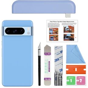 الانصهار الأخضر لـ Pixel 8 Pro Top Back Glass بديل ، مجموعة إصلاح الزجاج العلوي الخلفي لـ Pixel 8 Pro ، تشمل مجموعة الأدوات ، التعليمات ، الخليج