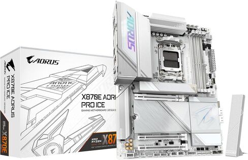 GIGABYTE X870E AORUS Elite WIFI7 AMD AM5 LGA 1718 Motherboard, ATX, DDR5, 4X M.2, PCIe 5.0, USB4, WIFI7, 2.5GbE LAN, EZ-Latch (Renewed) (Renewed) in Kuwait